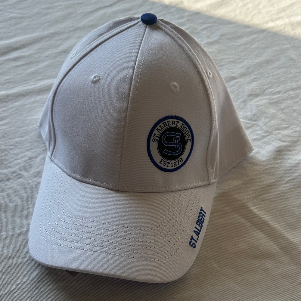 White and Blue St. Albert Baseball Cap
